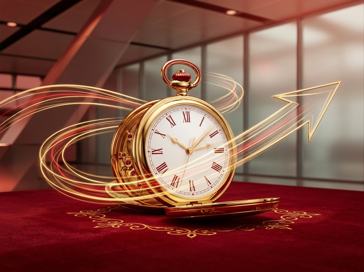 golden pocket watch abstract speed 202608021706