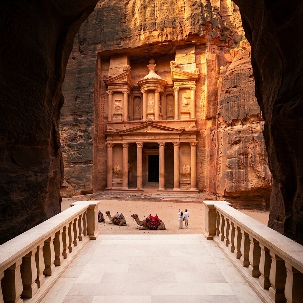 petra city carved into rock 202608011733