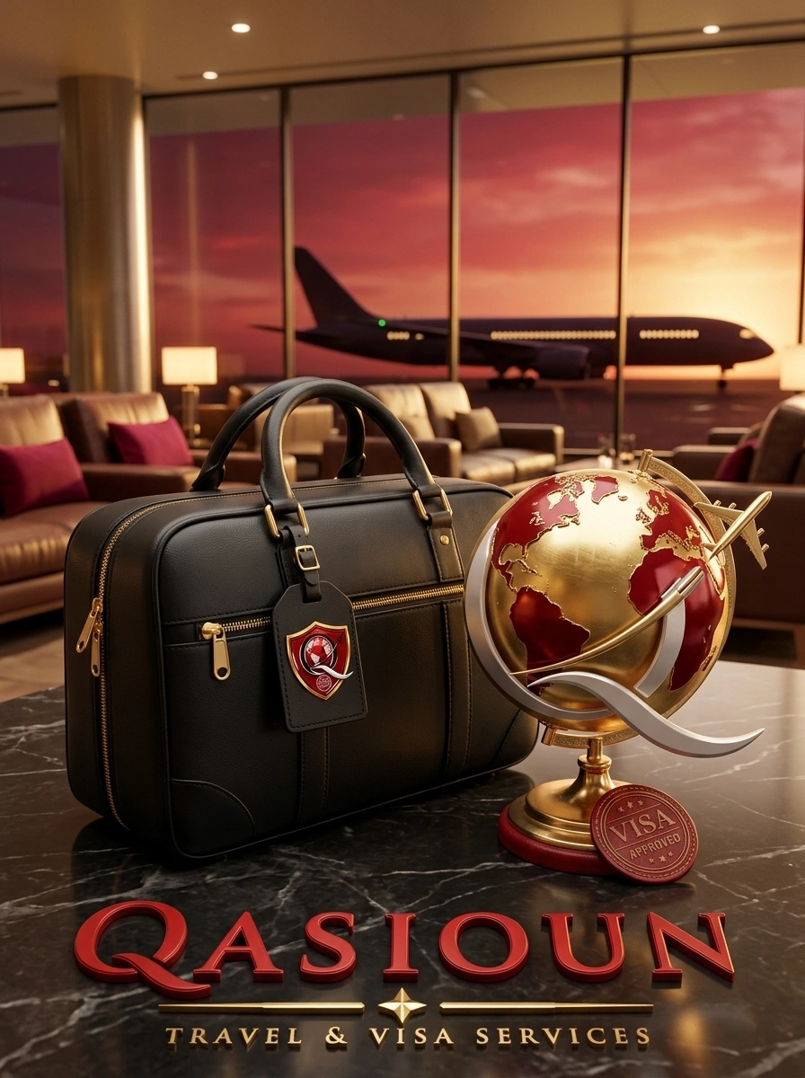 suitcase and globe on table 202608041517