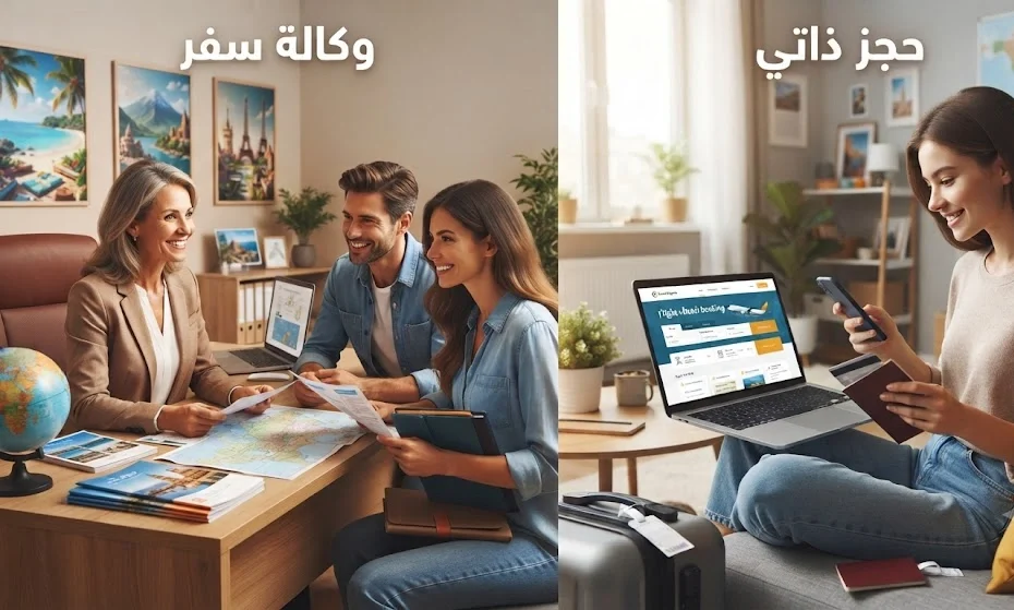 دليلك الشامل لاختيار أفضل شريك لرحلتك القادمة: وكالة سفر أم حجز ذاتي؟